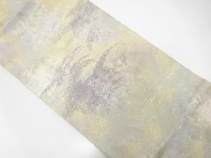 アンティーク　野々村機業製　樹木に竹笹模様織り出し袋帯(材料)